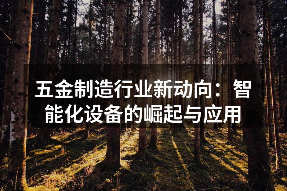 五金制造行业新动向:智能化设备的崛起与应用